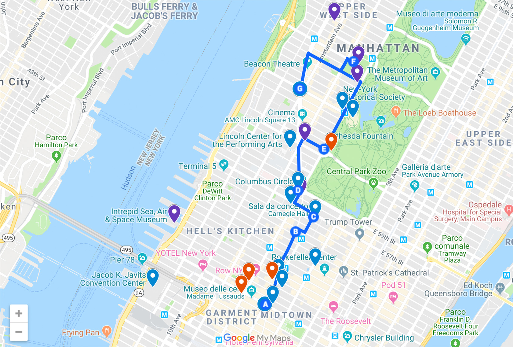 Itineraries in New York City