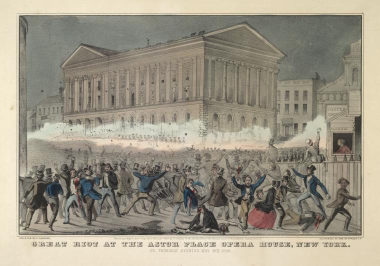 Great riot at the Astor Place opera house, New York on Thursday evening May 10th, 1849 - Foto The New York Public Library