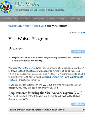 Il Visa Waiver Program